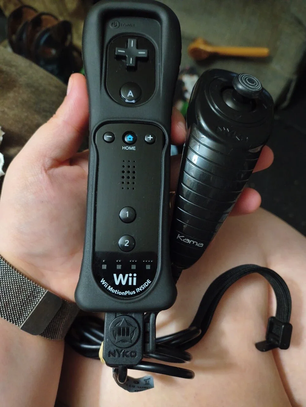 Nintendo Wii Remote Plus Motion Controller - Black Tested W/Nunchuck